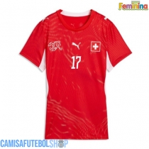 Camisa de time de futebol Suíça Ruben Vargas #17 Replicas 1º Equipamento Feminina Mundo 2026 Manga Curta